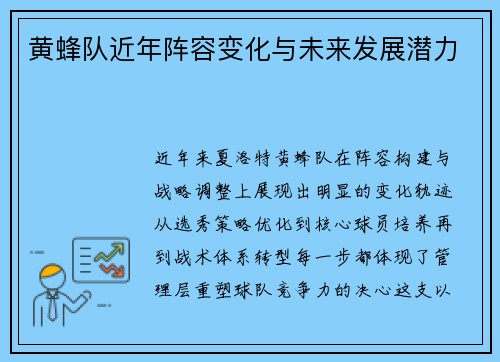 黄蜂队近年阵容变化与未来发展潜力